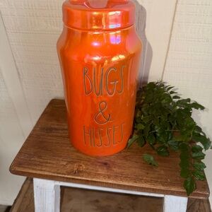 New Rae Dunn Iridescent Orange Bugs & Hisses Jar